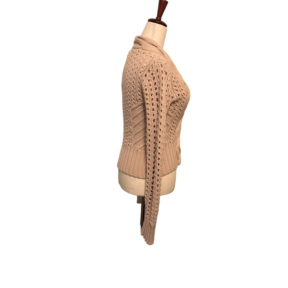 Chic women’s small, sandy light brown, cardigan - Picture 3 of 8